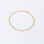 14K Gold Double Chain Bracelet – Cable & Satellite Chain - Sash Jewelry