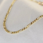 14K Gold Figaro Chain Bracelet – Solid Gold Minimalist Bracelet for Women - Sash Jewelry