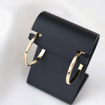 14K Gold Hammered Hoop Earrings - Sash Jewelry