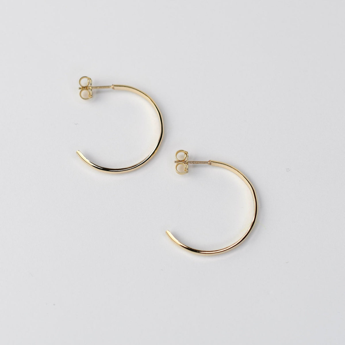 14K Gold Hammered Hoop Earrings - Sash Jewelry