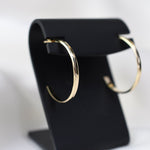 14K Gold Hammered Hoop Earrings - Sash Jewelry