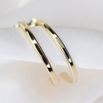 14K Gold Hammered Hoop Earrings - Sash Jewelry