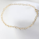 14K Gold Heart Chain Bracelet - Sash Jewelry