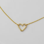 14K Gold Heart Charm Holder Necklace | Build Your Own Charm Necklace - Sash Jewelry