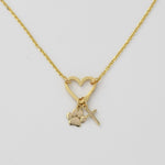 14K Gold Heart Charm Holder Necklace | Build Your Own Charm Necklace - Sash Jewelry