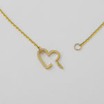 14K Gold Heart Charm Holder Necklace | Build Your Own Charm Necklace - Sash Jewelry