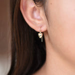 14K Gold Heart Earrings – Dainty Gold Heart Earrings - Sash Jewelry