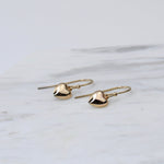 14K Gold Heart Earrings – Dainty Gold Heart Earrings - Sash Jewelry