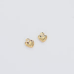 14K Gold Heart Earrings for Girls | Tiny Solid Gold Heart Stud Earrings - Sash Jewelry
