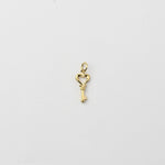 14K Gold Heart Key Charm – Solid Gold Love Key Charm - Sash Jewelry