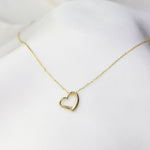 14K Gold Heart Necklace - Sash Jewelry