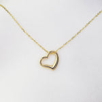 14K Gold Heart Necklace - Sash Jewelry
