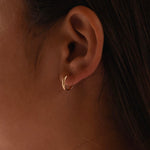14K Gold Hoop Earrings – Minimalist Solid Gold Everyday Earrings - Sash Jewelry