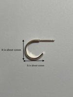 14K Gold Hoop Earrings – Minimalist Solid Gold Everyday Earrings - Sash Jewelry