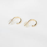 14K Gold Hoop Earrings – Minimalist Solid Gold Everyday Earrings - Sash Jewelry