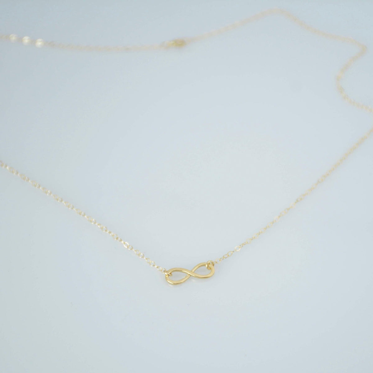 14K Gold Infinity Necklace - Sash Jewelry