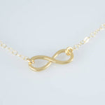 14K Gold Infinity Necklace - Sash Jewelry