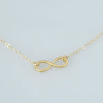 14K Gold Infinity Necklace - Sash Jewelry