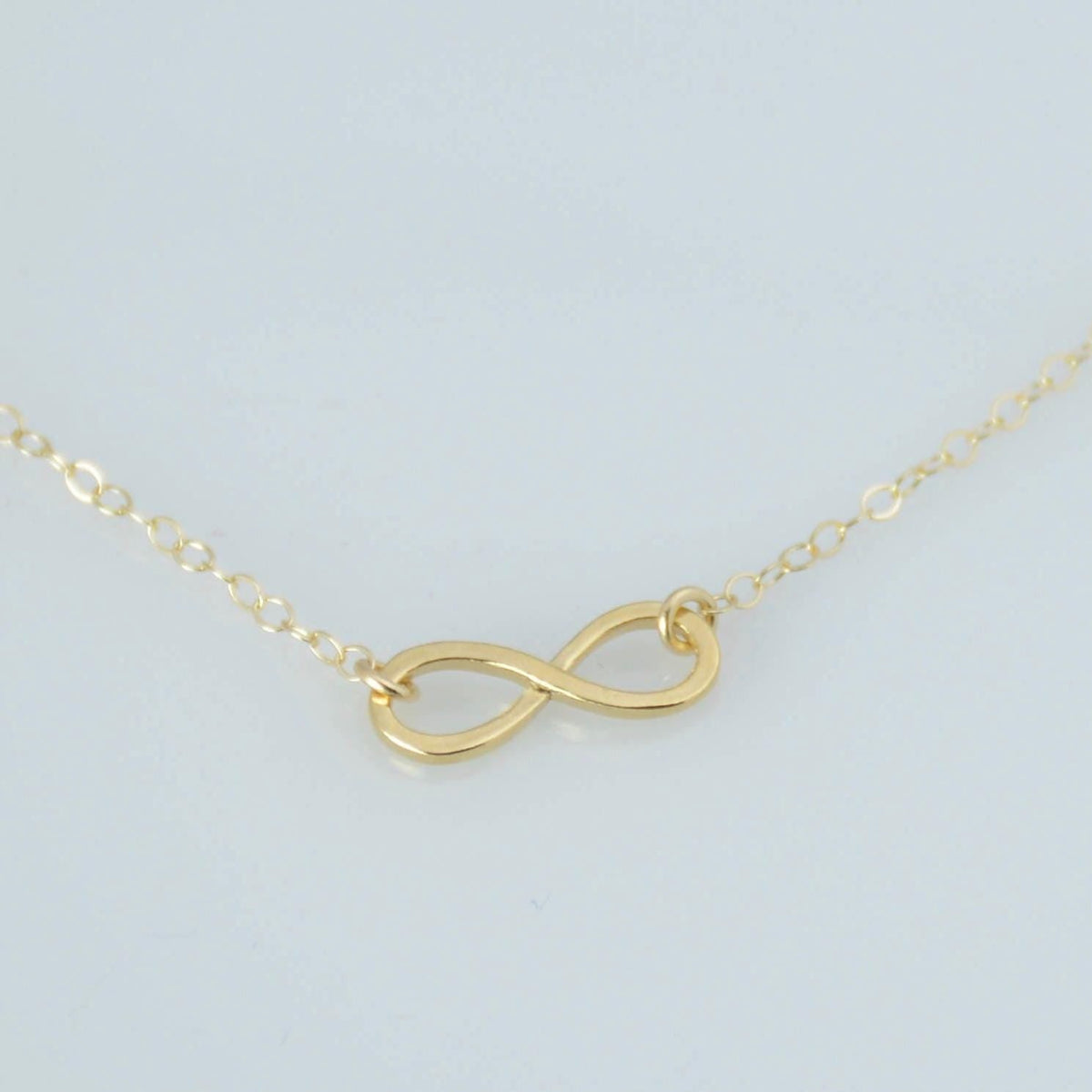 14K Gold Infinity Necklace - Sash Jewelry