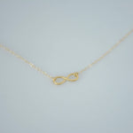 14K Gold Infinity Necklace - Sash Jewelry