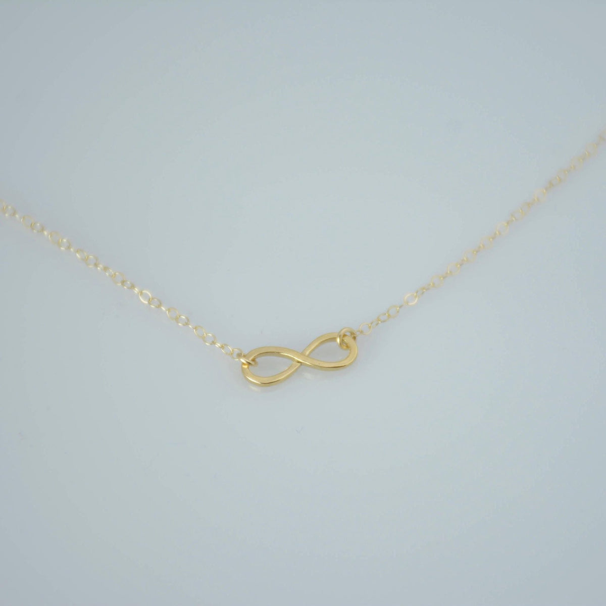 14K Gold Infinity Necklace - Sash Jewelry
