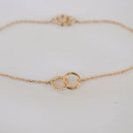 14K Gold Interlocking Circle Bracelet - Sash Jewelry