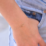 14K Gold Interlocking Circle Bracelet - Sash Jewelry