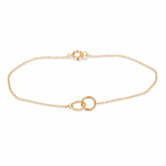 14K Gold Interlocking Circle Bracelet - Sash Jewelry