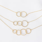 14K Gold Interlocking Circle Necklace – 40th Birthday Gift - Sash Jewelry