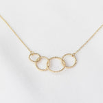 14K Gold Interlocking Circle Necklace – 40th Birthday Gift - Sash Jewelry