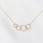 14K Gold Interlocking Circle Necklace – 40th Birthday Gift - Sash Jewelry