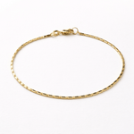 14K Gold Lumina Chain Bracelet – Delicate 1mm Solid Yellow Gold - Sash Jewelry