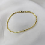 14K Gold Men's Box Chain Bracelet: 2.5mm Rounded Design - Sash Jewelry