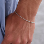 14K Gold Men’s Rounded Box Chain Bracelet – 1.7mm Solid Yellow Gold Bracelet with Lobster Clasp - Sash Jewelry