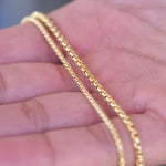 14K Gold Men’s Rounded Box Chain Bracelet – 1.7mm Solid Yellow Gold Bracelet with Lobster Clasp - Sash Jewelry