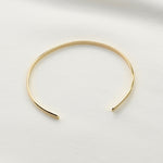 14K Gold Minimalist Cuff Bracelet - Sash Jewelry