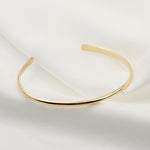 14K Gold Minimalist Cuff Bracelet - Sash Jewelry