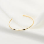 14K Gold Minimalist Cuff Bracelet - Sash Jewelry