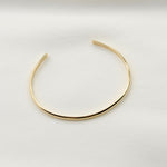 14K Gold Minimalist Cuff Bracelet - Sash Jewelry