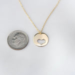 14K gold mother daughter heart necklace set - Sash Jewelry