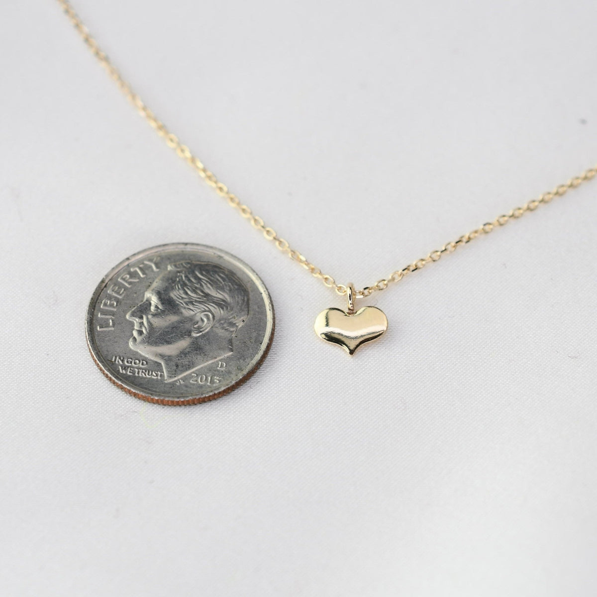 14K gold mother daughter heart necklace set - Sash Jewelry