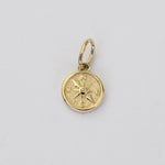 14K Gold North Star Compass Charm - Sash Jewelry