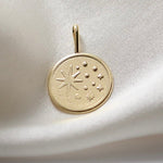 14K Gold North Star Necklace – Solid Gold Minimalist Charm Necklace - Sash Jewelry
