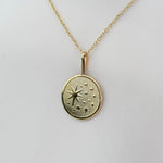 14K Gold North Star Necklace – Solid Gold Minimalist Charm Necklace - Sash Jewelry