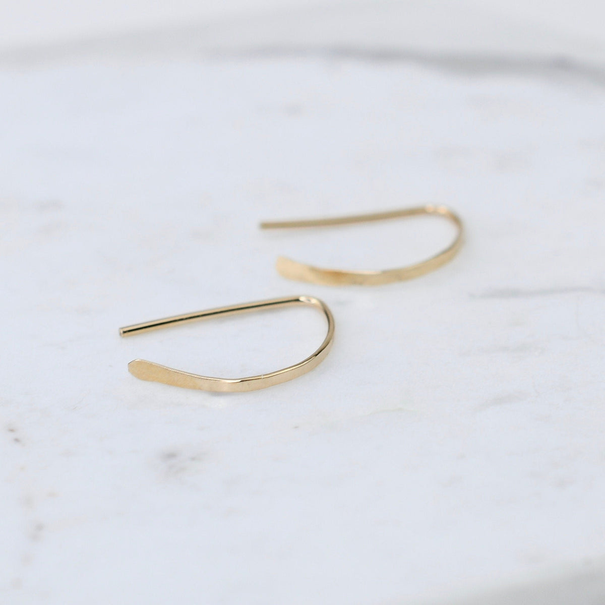 14K Gold Open Hoop Earrings - Sash Jewelry