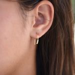 14K Gold Open Hoop Earrings - Sash Jewelry