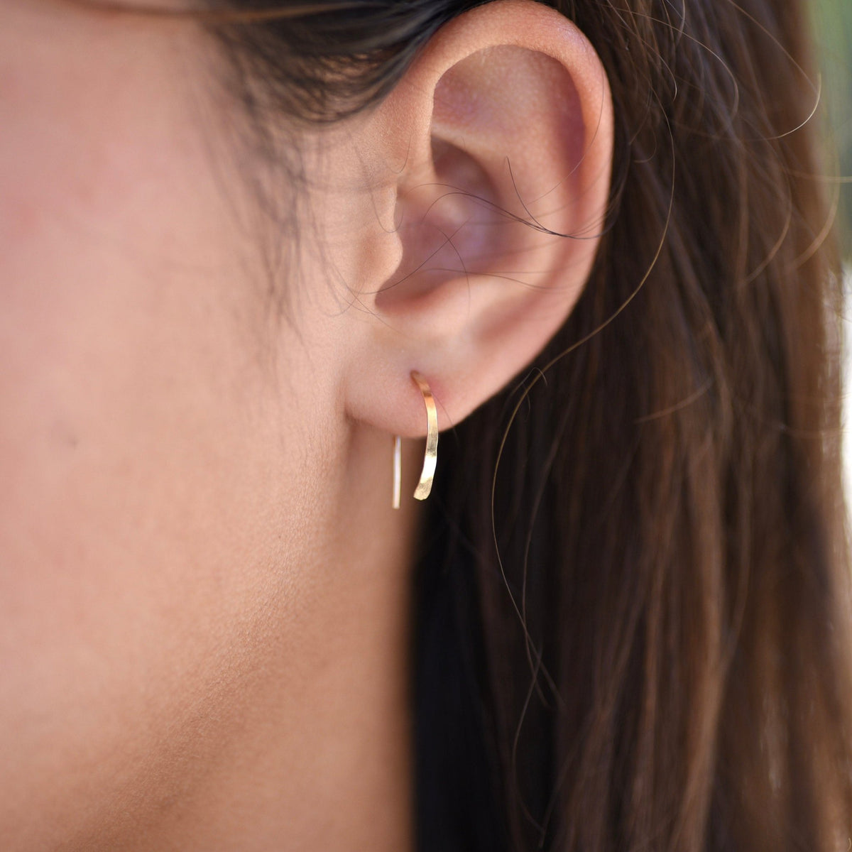 14K Gold Open Hoop Earrings - Sash Jewelry