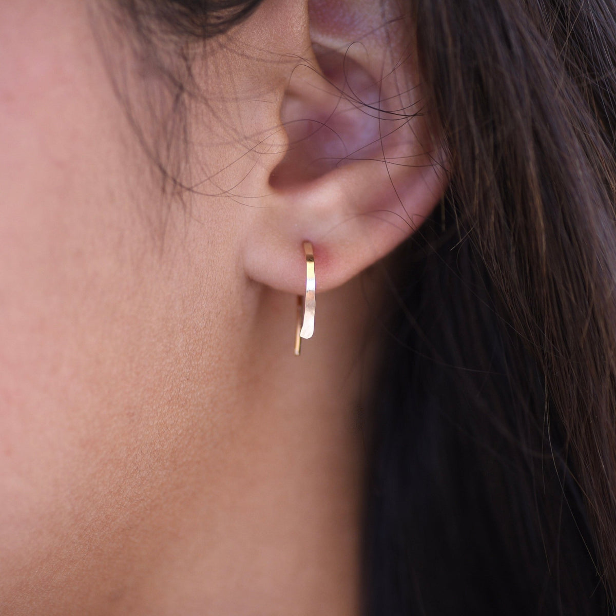 14K Gold Open Hoop Earrings - Sash Jewelry