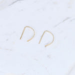 14K Gold Open Hoop Earrings - Sash Jewelry