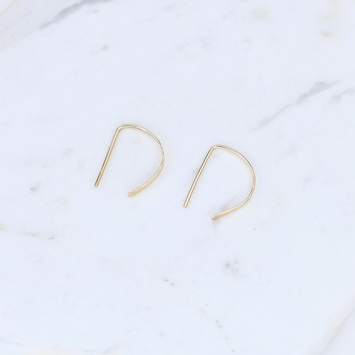 14K Gold Open Hoop Earrings - Sash Jewelry